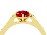 Yellow gold Pear Cut Cut Channel Set Solitaire Engagement Ring with Four-Prong Setting_4