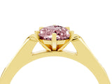Yellow gold Pear Cut Cut Channel Set Solitaire Engagement Ring with Four-Prong Setting_4
