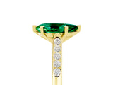 Yellow gold Pear Cut Cut Channel Set Solitaire Engagement Ring with Four-Prong Setting_5