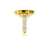 Yellow gold Pear Cut Cut Channel Set Solitaire Engagement Ring with Four-Prong Setting_5