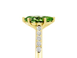 Yellow gold Pear Cut Cut Channel Set Solitaire Engagement Ring with Four-Prong Setting_5