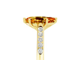 Yellow gold Pear Cut Cut Channel Set Solitaire Engagement Ring with Four-Prong Setting_5