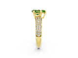 Yellow gold Pear Cut Cut Diamond Milgrain Marquise Band with Prong Setting_2