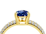 Yellow gold Pear Cut Cut Diamond Milgrain Marquise Band with Prong Setting_4