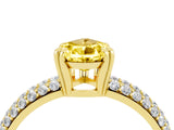 Yellow gold Pear Cut Cut Diamond Milgrain Marquise Band with Prong Setting_4