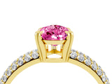 Yellow gold Pear Cut Cut Diamond Milgrain Marquise Band with Prong Setting_4