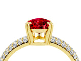 Yellow gold Pear Cut Cut Diamond Milgrain Marquise Band with Prong Setting_4