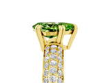Yellow gold Pear Cut Cut Diamond Milgrain Marquise Band with Prong Setting_5