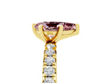 Yellow gold Pear Cut Cut Diamond Pavé Band with Four-Prong Setting_5
