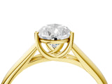 Yellow gold Pear Cut Cut Diamond Solitaire Engagement Ring with Tapered Plain Band and Four-Prong Setting_19