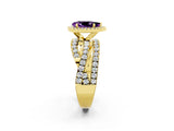 Yellow gold Pear Cut Cut Halo Split Shank Prong Setting Ring_14