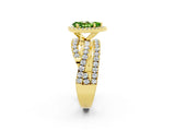 Yellow gold Pear Cut Cut Halo Split Shank Prong Setting Ring_14