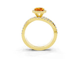 Yellow gold Pear Cut Cut Halo Split Shank Prong Setting Ring_15