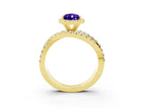Yellow gold Pear Cut Cut Halo Split Shank Prong Setting Ring_15