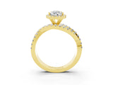 Yellow gold Pear Cut Cut Halo Split Shank Prong Setting Ring_15