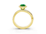 Yellow gold Pear Cut Cut Halo Split Shank Prong Setting Ring_27
