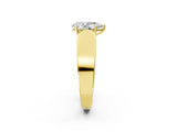 Yellow gold Pear Cut Diamond Channel Set Solitaire Ring with Four-Prong Setting_14
