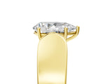 Yellow gold Pear Cut Diamond Channel Set Solitaire Ring with Four-Prong Setting_17