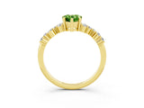 Yellow gold Pear Cut Diamond Cluster Pavé Band with Four-Prong Setting_3