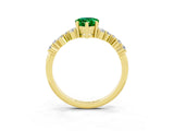 Yellow gold Pear Cut Diamond Cluster Pavé Band with Four-Prong Setting_3