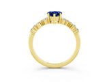 Yellow gold Pear Cut Diamond Cluster Pavé Band with Four-Prong Setting_3