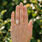 Yellow gold Pear Cut Diamond Double Halo Ring with Split Shank and Prong Setting_30