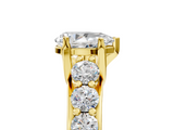 Yellow gold Pear Cut Diamond Engagement Ring with Pavé Band and Four-Prong Setting_20