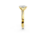 Yellow gold Pear Cut Diamond Engagement Ring with Side Stone Accents and Four-Prong Setting_15