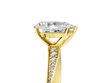 Yellow gold Pear Cut Diamond Engagement Ring with Side Stone Accents and Four-Prong Setting_18