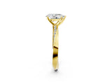 Yellow gold Pear Cut Diamond Engagement Ring with Side Stone Accents and Four-Prong Setting_25