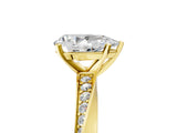 Yellow gold Pear Cut Diamond Engagement Ring with Side Stone Accents and Four-Prong Setting_28