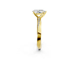Yellow gold Pear Cut Diamond Engagement Ring with Side Stone Accents and Four-Prong Setting_63
