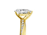 Yellow gold Pear Cut Diamond Engagement Ring with Side Stone Accents and Four-Prong Setting_66