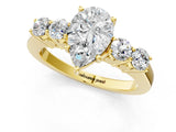 Yellow gold Pear Cut Diamond Five-Stone Prong Set White Gold Ring_53