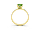 Yellow gold Pear Cut Diamond Pavé Band with Six-Prong Setting_3