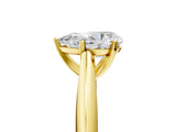 Yellow gold Pear Cut Diamond Solitaire Engagement Ring with Cathedral Setting and Four-Prong Mount_19