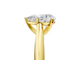 Yellow gold Pear Cut Diamond Solitaire Engagement Ring with Cathedral Setting and Four-Prong Mount_37