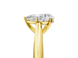 Yellow gold Pear Cut Diamond Solitaire Engagement Ring with Cathedral Setting and Four-Prong Mount_85