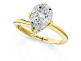 14K Yellow Gold 1.01 Carat G VS1 Pear Diamond Solitaire Engagement Ring with Four-Prong Setting and Classic Band