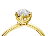 14K Yellow Gold 1.01 Carat G VS1 Pear Diamond Solitaire Engagement Ring with Four-Prong Setting and Classic Band