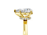 Yellow gold Pear Cut Diamond Solitaire Ring with Classic Band and Four-Prong Setting_13