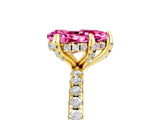 Yellow gold Pear Cut Diamond Solitaire Ring with Four-Prong Setting and Pavé Band_5