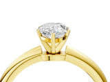 Yellow gold Pear Cut Diamond Solitaire Ring with Six-Prong Setting and Classic Band_291
