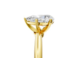 Yellow gold Pear Cut Diamond Solitaire Ring with Six-Prong Setting and Classic Band_292