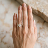 Yellow gold Pear Cut Diamond Solitaire with Side Stones, Pave Band, Four-Prong Setting_465