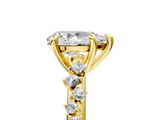 Yellow gold Pear Cut Diamond Vine Band with Four-Prong Setting_40