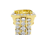 Yellow gold Pear Cut Halo Yellow Sapphire Ring with Split Shank and Four-Prong Setting_29