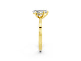 Yellow gold Pear Cut Moissanite Solitaire Engagement Ring with Classic Band and Four-Prong Setting_26
