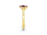 Yellow gold Pear Cut Morganite Solitaire Engagement Ring with Cathedral Setting and Four-Prong Mount_20