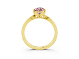 Yellow gold Pear Cut Morganite Solitaire Engagement Ring with Classic Band and Four-Prong Setting_27